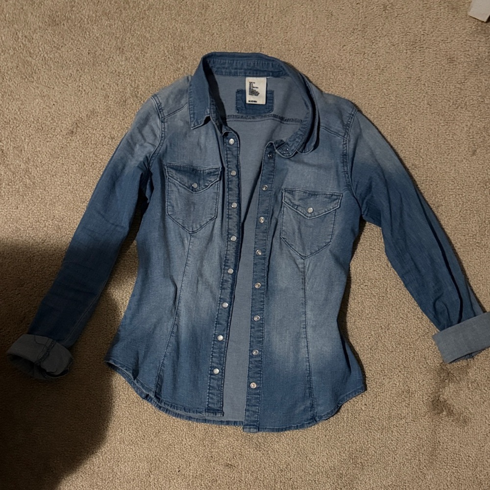 Denim Button Down Shirt slim fit